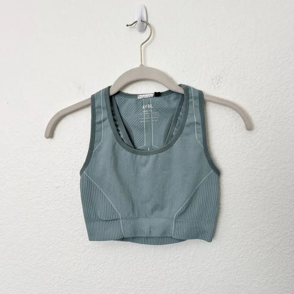 [AYBL] Teal Seamless Reflex Sports Bra & Legging Matching Set Size Small S